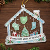 Custom Long Distance Acrylic Ornament - Personalized Christmas Birthday Gifts For Mom, Dad, Brother, Sister - Across The Map Connected Forever