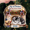 Custom Photo First Christmas Acrylic Ornament - Personalized Christmas Birthday Gifts For Dog Cat Lovers, Dog Dad And Mom, Cat Owners - Our Pup’s First Noel