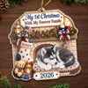 Custom Photo First Christmas Acrylic Ornament - Personalized Christmas Birthday Gifts For Dog Cat Lovers, Dog Dad And Mom, Cat Owners - Our Pup’s First Noel