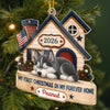 Custom First Christmas Acrylic Ornament - Personalized Christmas Birthday Gifts For Dog Cat Lovers, Dog Dad And Mom, Cat Owners - Loved In Forever Home