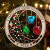 Custom Long Distance Acrylic Ornament - Personalized Christmas Birthday Gifts For Mom, Dad, Brother, Sister - Connected By Love