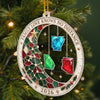 Custom Long Distance Acrylic Ornament - Personalized Christmas Birthday Gifts For Mom, Dad, Brother, Sister - Connected By Love