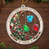 Custom Long Distance Acrylic Ornament - Personalized Christmas Birthday Gifts For Mom, Dad, Brother, Sister - Connected By Love