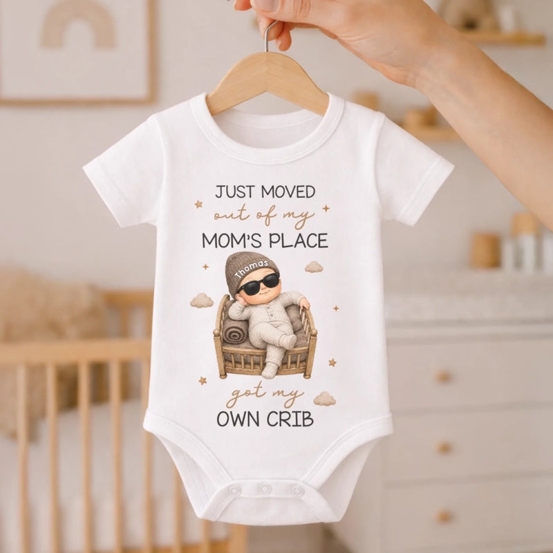 Custom Baby Onesie - Personalized Christmas Baby Shower, Gender Reveal Gifts For New Moms, New Dads, New Parents - Got My Own Crib