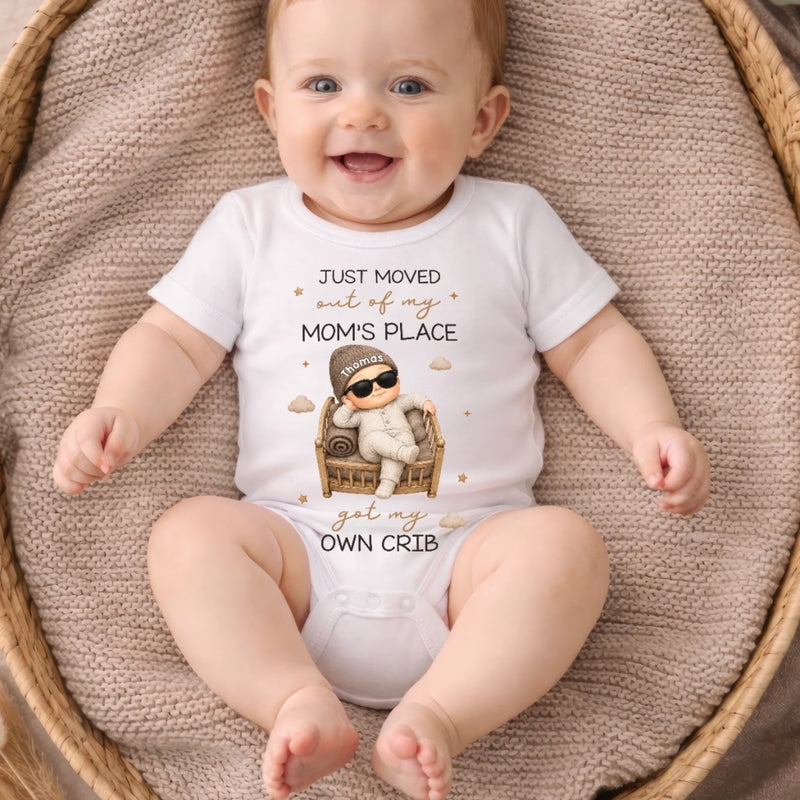 Custom Baby Onesie - Personalized Christmas Baby Shower, Gender Reveal Gifts For New Moms, New Dads, New Parents - Got My Own Crib