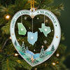 Custom Long Distance Acrylic Ornament - Personalized Christmas Birthday Gifts For Mom, Dad, Brother, Sister - Family Ties Us Together