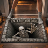 Custom Home Decor Decorative Mat - Personalized Halloween Decor Birthday Gifts For Mom, Dad, Brother, Sister - Watch Your Step Down Here