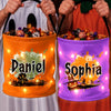 Custom LED Light Bucket Bag - Personalized Halloween  Birthday Gifts For Kids - Spooky Fun Ahead