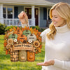 Custom Pumpkin Wood Sign - Personalized Birthday Gifts For Grandma, Grandpa - Gathered With Love