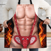 Custom Funny Patriotic Apron With Pocket - Personalized Birthday Gifts For Husband, Son, Grandson, Brother, Grandpa, Dad, Yourself - Master Of The Hot Grill