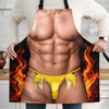 Custom Funny Patriotic Apron With Pocket - Personalized Birthday Gifts For Husband, Son, Grandson, Brother, Grandpa, Dad, Yourself - Hotter Than The Flaming Grill