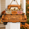 Custom Pumpkin Wood Sign - Personalized Birthday Gifts For Grandma, Grandpa - Our Family’s Pumpkin Patch