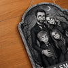 Custom Photo Wood Sign - Personalized Halloween Decor Birthday Gifts For Mom, Dad, Brother, Sister - Home Of The Creepy Family