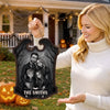 Custom Photo Wood Sign - Personalized Halloween Decor Birthday Gifts For Mom, Dad, Brother, Sister - Spooky Family Lives Right Here