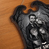 Custom Photo Wood Sign - Personalized Halloween Decor Birthday Gifts For Mom, Dad, Brother, Sister - Spooky Family Lives Right Here