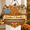 Custom Pumpkin Wood Sign - Personalized Birthday Gifts For Grandma, Grandpa - A Patch Full Of Love