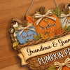 Custom Pumpkin Wood Sign - Personalized Birthday Gifts For Grandma, Grandpa - A Patch Full Of Love