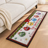 Custom Runner Rug - Personalized Christmas Birthday Gifts For Mom, Dad, Brother, Sister - Happy Holidays To Our Family