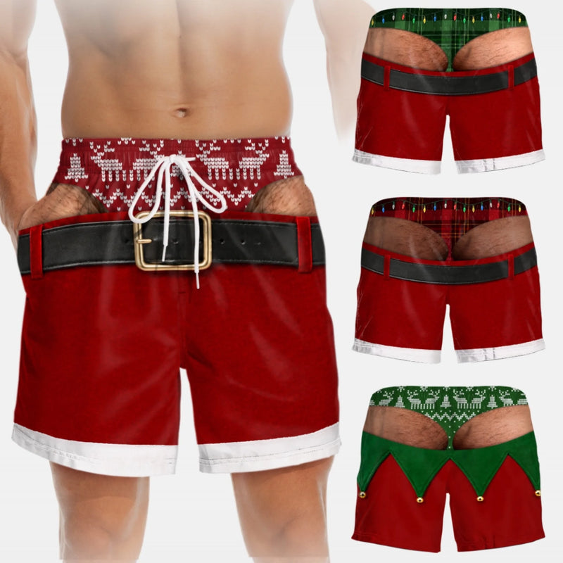 Custom Funny Men Swim Trunks - Personalized Christmas Birthday Gifts For Husband, Son, Grandson, Brother, Grandpa, Dad, Yourself - Holiday Pants Fail