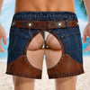 Custom Funny Men Swim Trunks - Personalized Summer Vacation And Travel Gifts For Husband, Son, Grandson, Brother, Grandpa, Dad, Yourself - Bring The Wild West Today