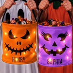 Custom LED Light Bucket Bag - Personalized Halloween Birthday Gifts For Kids - Little Boo Energy