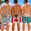 Custom Funny Men Swim Trunks - Personalized Summer Vacation And Travel Gifts For Husband, Son, Grandson, Brother, Grandpa, Dad, Yourself - Oops Pants Again