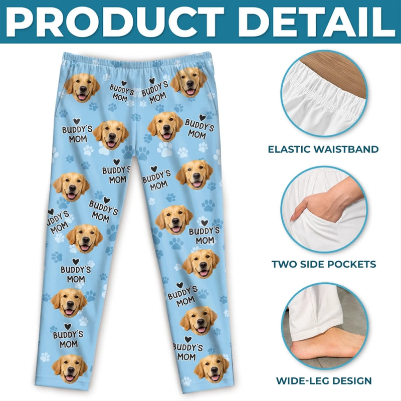 Custom Photo Pajama Pants - Personalized Birthday Gifts For Dog Cat Lovers, Dog Dad And Mom, Cat Owners - Snuggle With My Pet