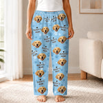 Custom Photo Pajama Pants - Personalized Birthday Gifts For Dog Lovers, Dad, Mom - Snuggle With My Pet
