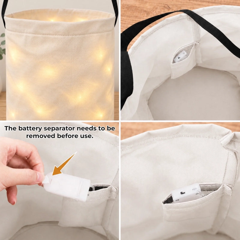 Custom LED Light Bucket Bag - Personalized Halloween Birthday Gifts For Kids - Spooky Squad