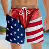 Custom Funny Patriotic Men Swim Trunks - Personalized Summer Vacation And Travel Gifts For Husband, Son, Grandson, Brother, Grandpa, Dad, Yourself - Party Like A Wild Elephant