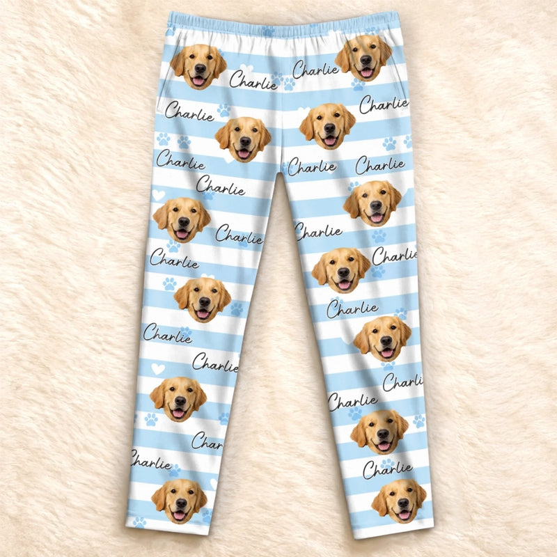 Custom Photo Pajama Pants - Personalized Birthday Gifts For Dog Cat Lovers, Dog Dad And Mom, Cat Owners - Best Pet Dad PJs