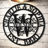 Custom New Home Shaped Metal Sign - Personalized Anniversary Wedding Gifts For Husband And Wife, Him And Her - Forever Family Monogram