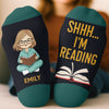 Custom Crew Socks - Personalized Bookish Gifts For Book Lovers, Bookworms, Readers - Life Is Better With Books