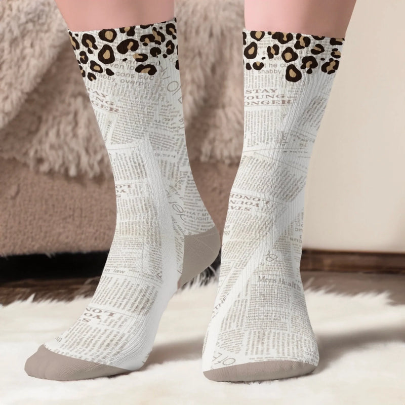 Custom Crew Socks - Personalized Bookish Gifts For Book Lovers, Bookworms, Readers - Books Are My Happy Place