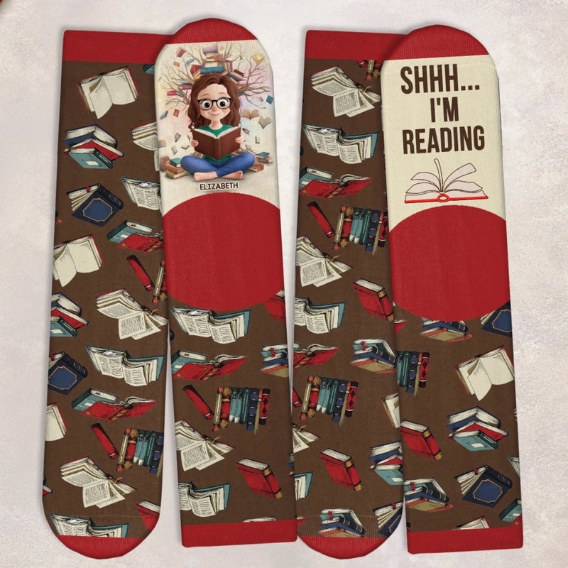 Custom Crew Socks - Personalized Bookish Gifts For Book Lovers, Bookworms, Readers - Books Fill My Soul