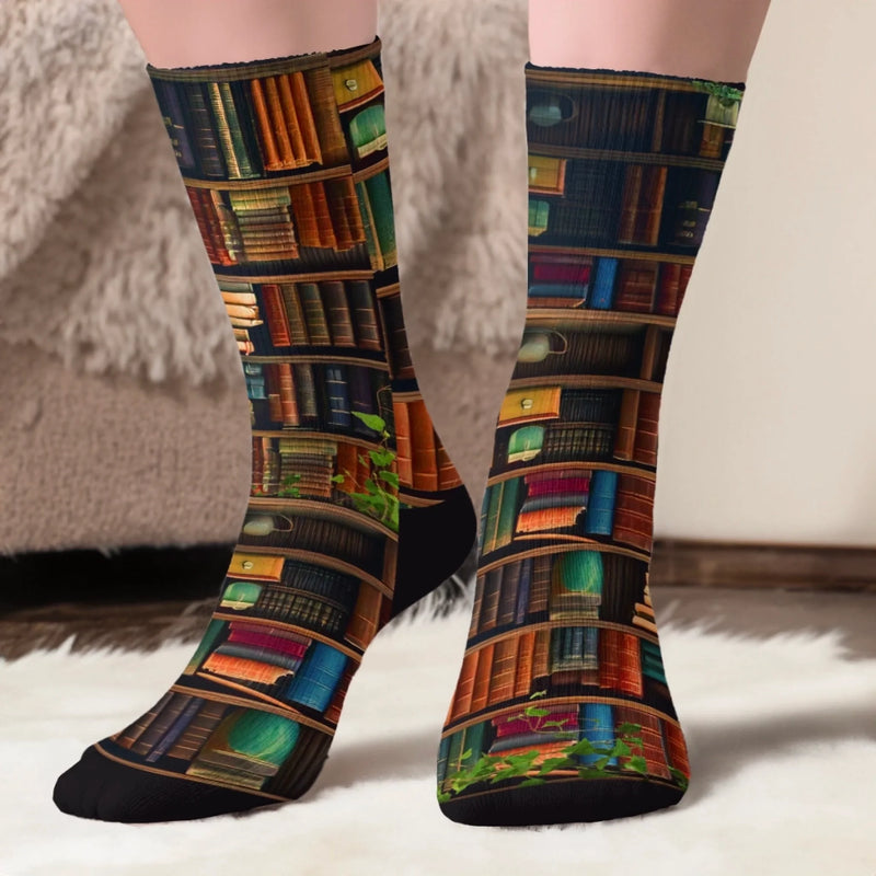 Custom Crew Socks - Personalized Bookish Gifts For Book Lovers, Bookworms, Readers - Books Make Life Beautiful