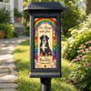 Custom Photo Solar Garden Light - Personalized Pet Memorial Sympathy Gifts For Dogs, Cats - Meet Me At Rainbow Bridge