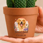 Custom Photo Clay Pot - Personalized Pet Memorial Sympathy Gifts For Dogs, Cats - Forever Loved
