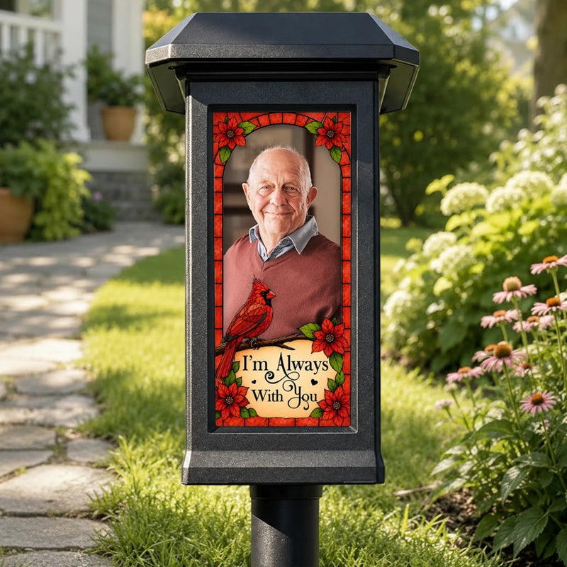 Custom Photo Solar Garden Light - Personalized Memorial Sympathy Gifts For Loss Of Mom, Dad - Always In My Loving Memory