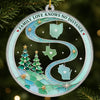 Custom Long Distance Acrylic Ornament - Personalized Christmas Birthday Gifts For Mom, Dad, Brother, Sister - Our Hearts Are Connected