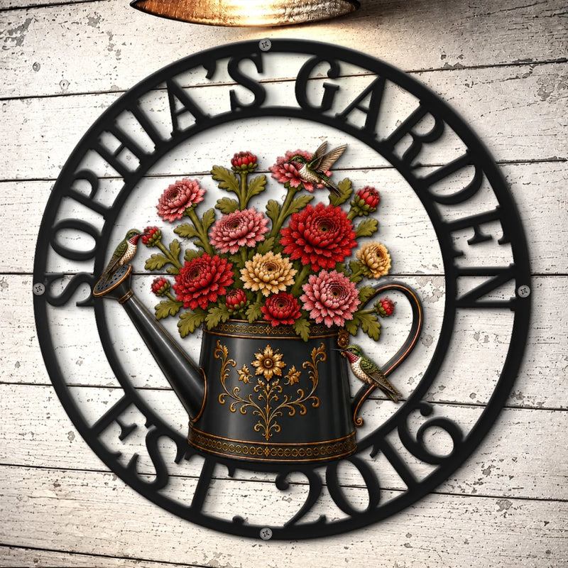 Custom Shaped Metal Sign - Personalized Birthday Garden Gifts For Gardeners - Gardener’s Secret Sanctuary