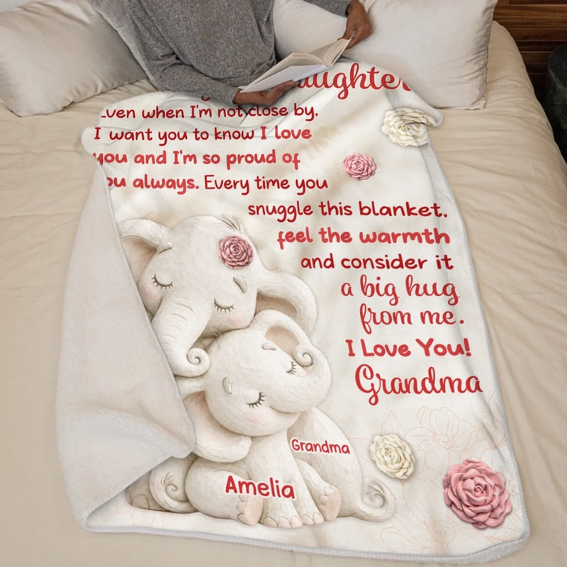 Custom Blanket - Personalized Birthday Gifts For Granddaughter - Consider This A Big Hug