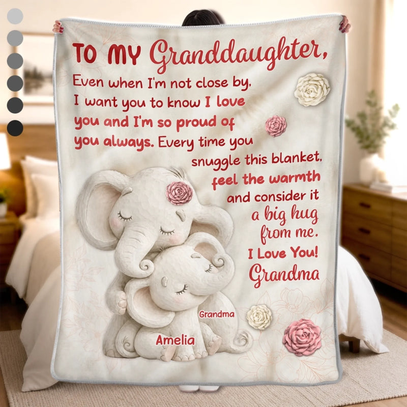 Custom Blanket - Personalized Birthday Gifts For Granddaughter - Consider This A Big Hug