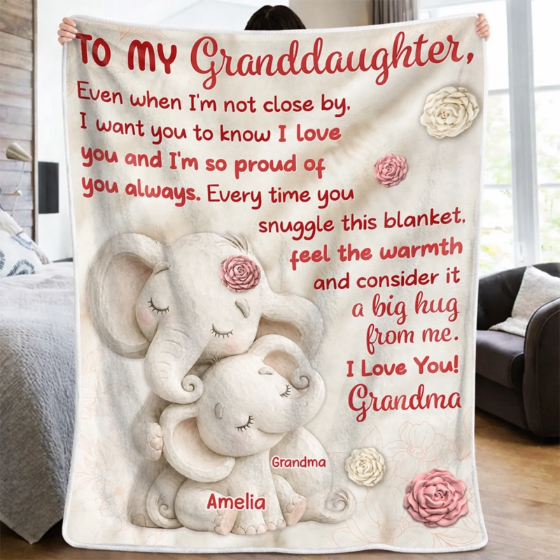 Custom Blanket - Personalized Birthday Gifts For Granddaughter - Consider This A Big Hug