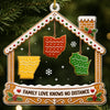Custom Long Distance Acrylic Ornament - Personalized Christmas Birthday Gifts For Mom, Dad, Brother, Sister - Connected By Love Across States