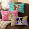 Custom Photo Woven Pillow - Personalized Birthday Gifts For Dog Cat Lovers, Dog Dad And Mom, Cat Owners - Snuggle With My Favorite