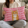 Custom Photo Woven Pillow - Personalized Birthday Gifts For Dog Cat Lovers, Dog Dad And Mom, Cat Owners - Snuggle With My Favorite
