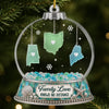 Custom Long Distance Acrylic Ornament - Personalized Christmas Birthday Gifts For Mom, Dad, Brother, Sister - Home Is Where Heart Belongs