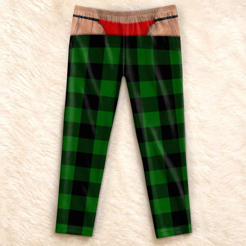 Custom Funny Pajama Pants - Personalized Christmas Birthday Gifts For Husband, Son, Grandson, Brother, Grandpa, Dad, Yourself - Festive And Unprepared