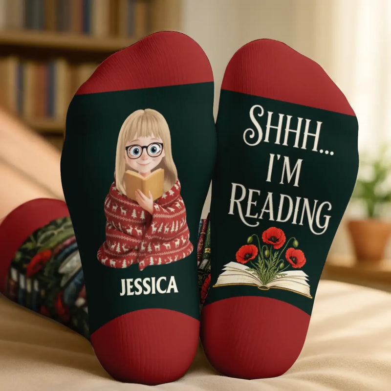 Custom Crew Socks - Personalized Bookish Gifts For Book Lovers, Bookworms, Readers - Books Before Everything